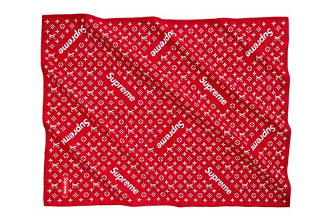 supreme x louis vuitton monogram blanket red|louis Vuitton X supreme price.